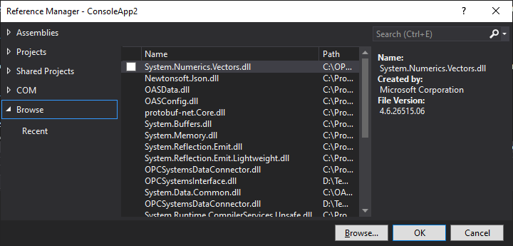Browse Assemblies