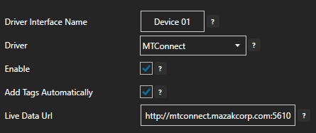 MTConnect Driver Interface