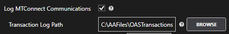 MTConnect Transaction Logging